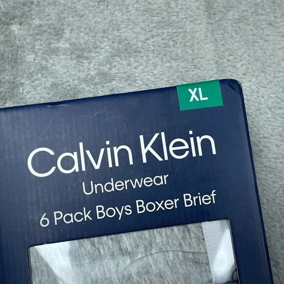 Calvin Klein Boys Boxer Briefs XL 6 Pack Cotton Stretch Tag-Free d0027 - Picture 3 of 7